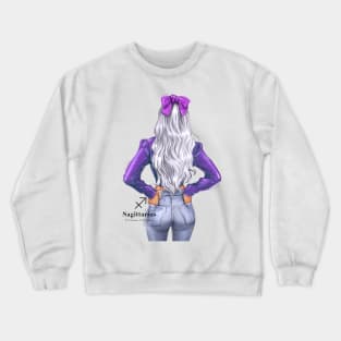 Sagittarius Zodiac Fashion Girl Crewneck Sweatshirt